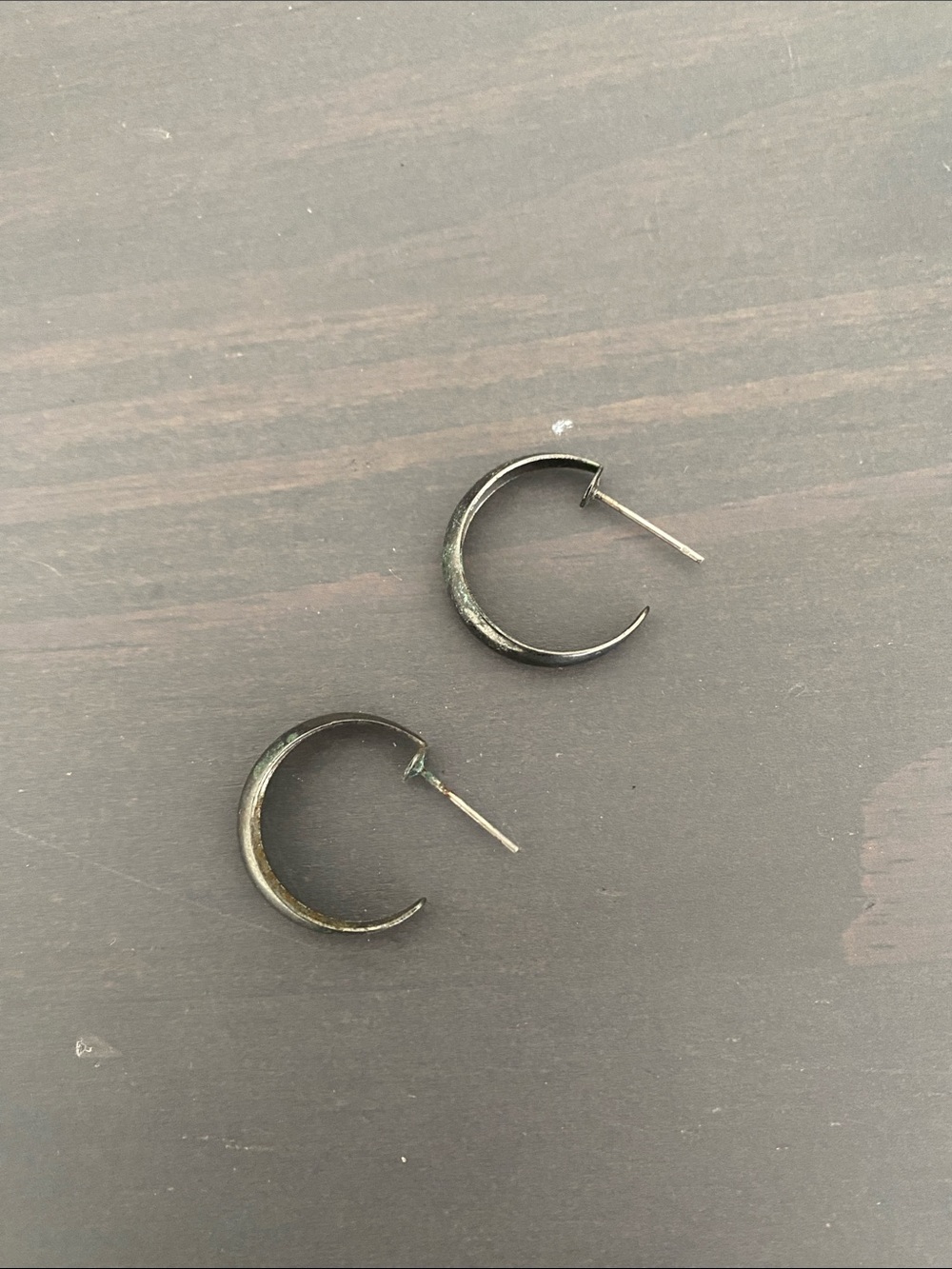 Small Crescent Hoop Earrings